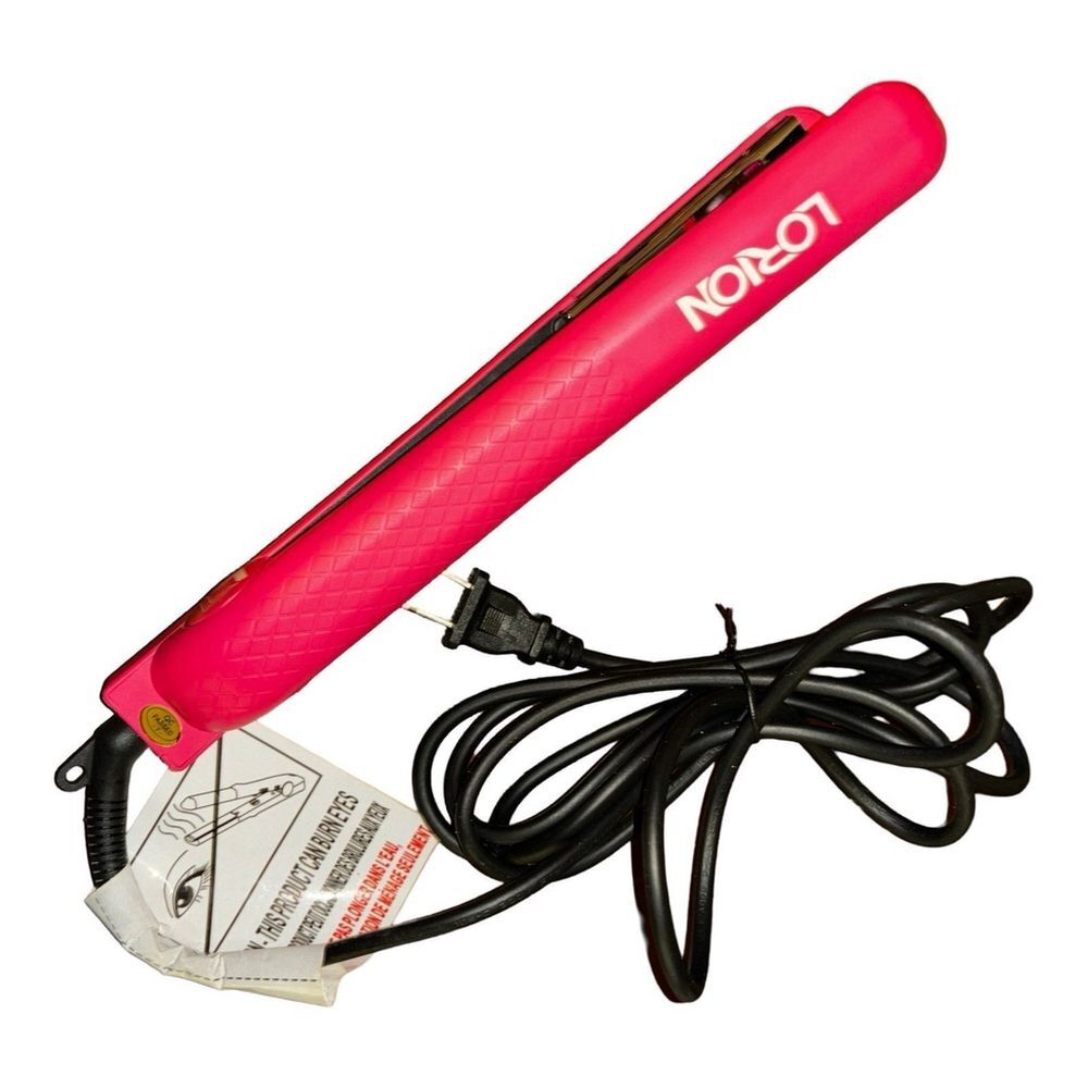 Lorion Pink Flat Iron With Adjustable Heat Settings
